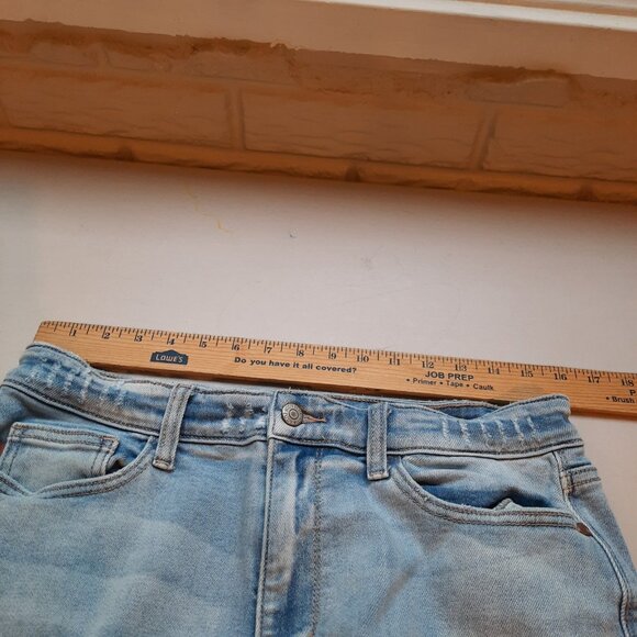 Judy Blue Jeans Womens 13/31 Straight Distressed 90s Boho Light Wash Festival - Picture 10 of 14